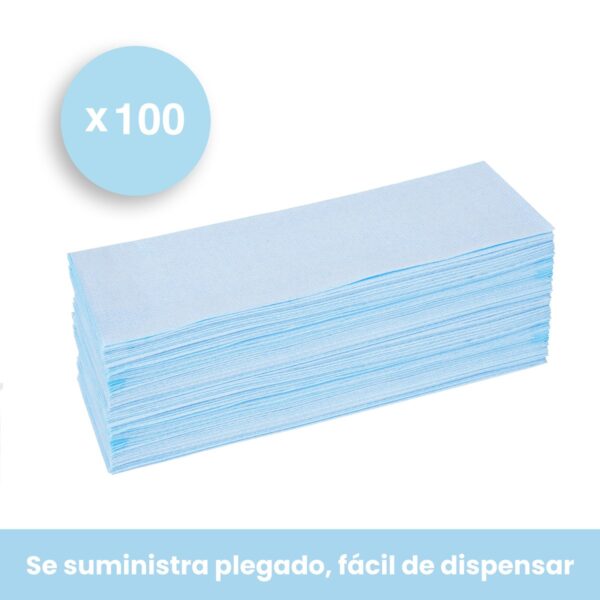 Pack de 100 baberos desechables para adultos plegados