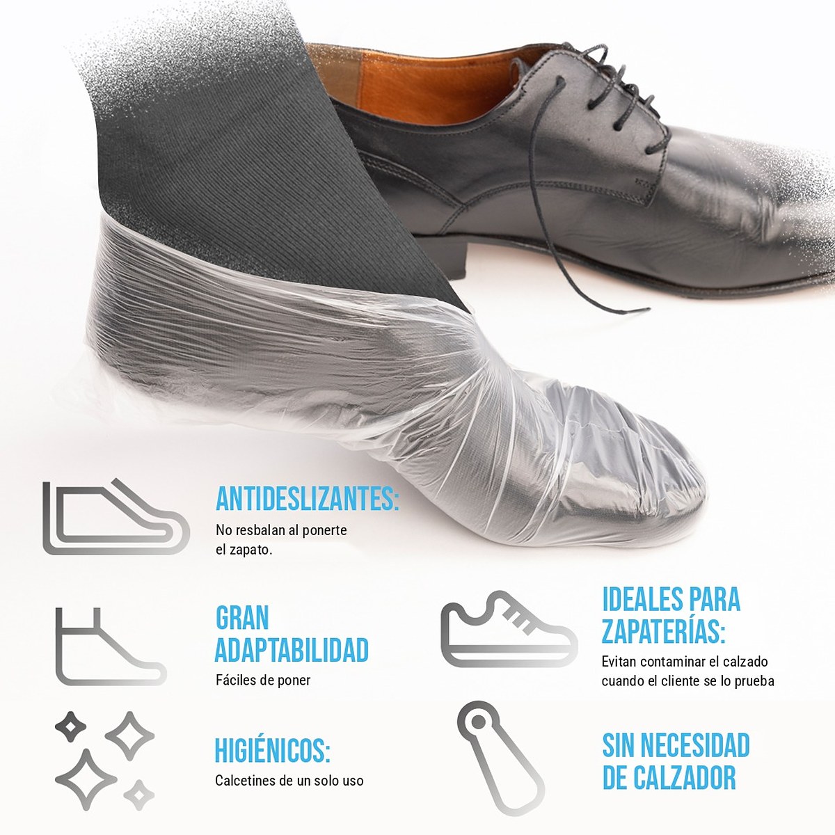 Ventajas de los calcetines desechables Calcelimp: antideslizantes, higiénicos y sin calzad