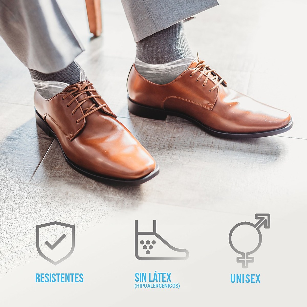 Calcetines desechables resistentes, sin látex y unisex