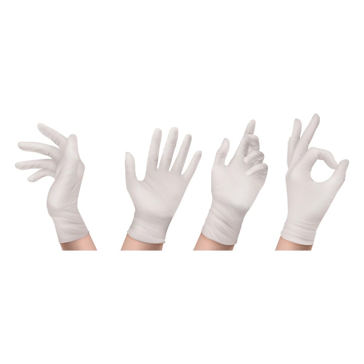 Guantes de látex desechables con ajuste perfecto a la mano