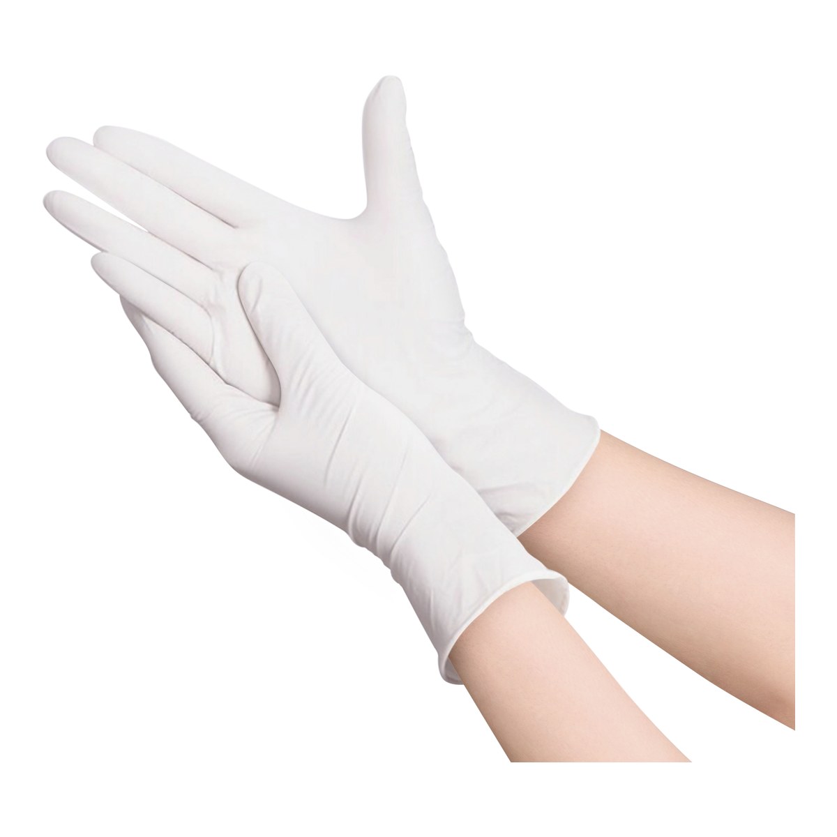 Guantes de látex desechables blancos